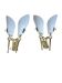 Vintage 1950s butterfly wall light pairs by Arlus.