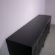 Black oak brutalist sideboard by Jean Batenburg with graphical doors for MI, Belgium
