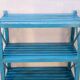 Teak shelf from Burma with original blue patina.