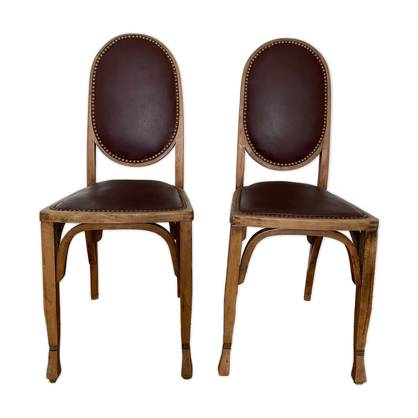 Lot de 2 chaises de bistrot Baumann anciennes