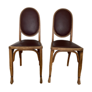 lot de 2 chaises de bistrot Baumann anciennes