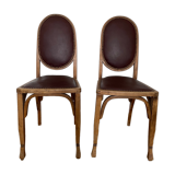 Set of 2 antique Baumann bistro chairs