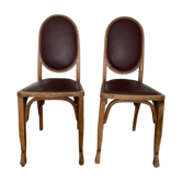Set of 2 antique Baumann bistro chairs
