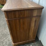 Chest of drawers in walnut and burr walnut, late 19th century, 4 drawers