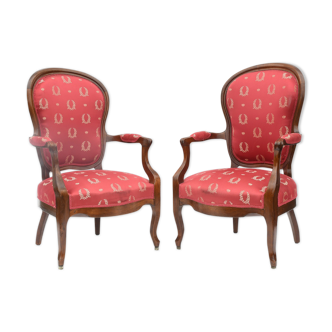 Pair of Voltaire armchairs