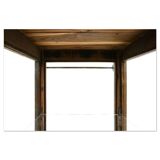 Showcase on patinated wooden legs