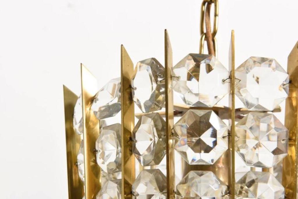 Hanging lamp in crystal by & Bakalowits Söhne 1950 s