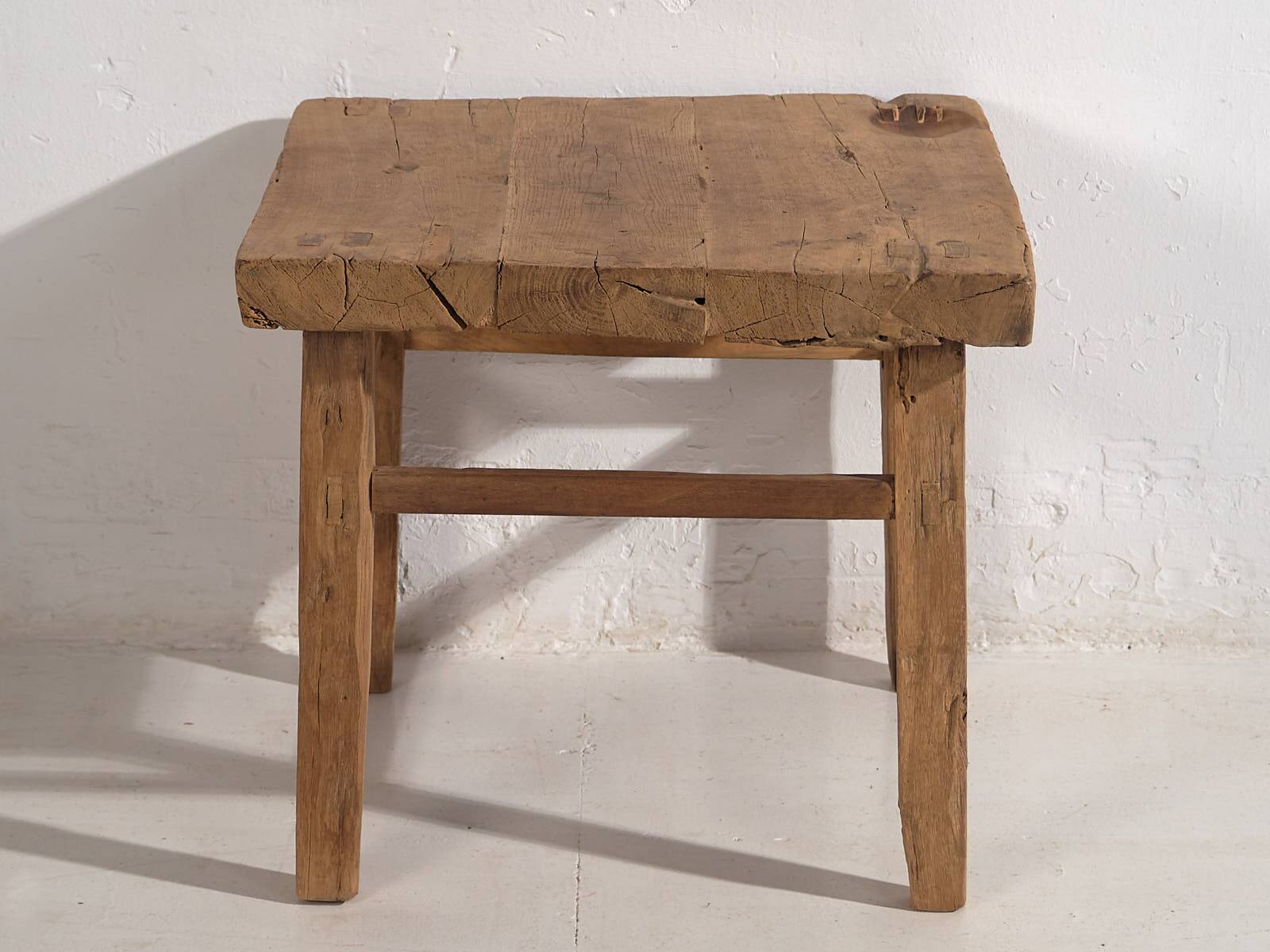 Antique square side table (c.1920) #9