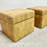 Pair of De Sede attribution storage ottomans