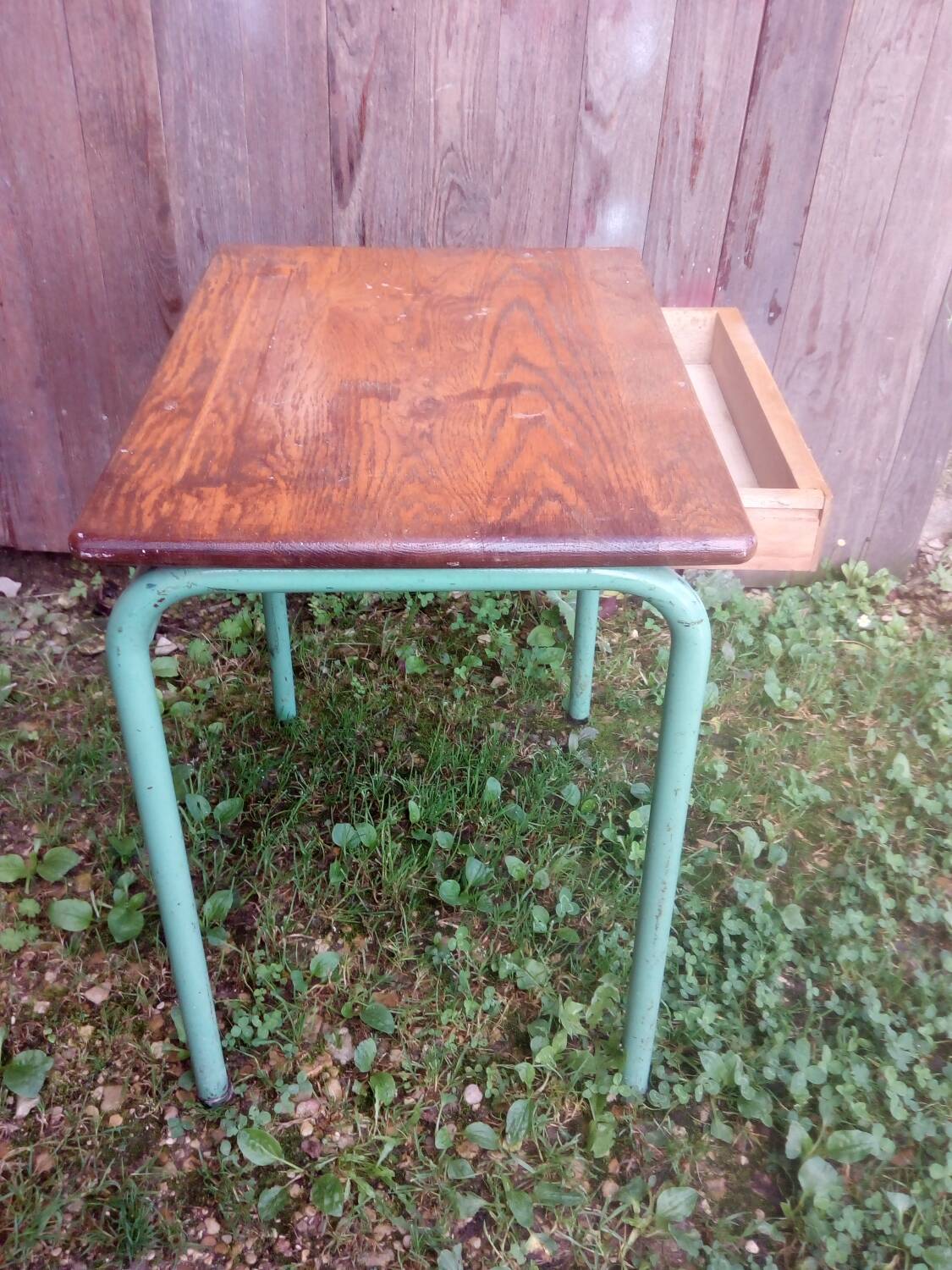 Former mullca mca 321 desk by jacques hitier tube metal & wood