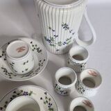Pillivuyt & Cie breakfast service – 1900, 13 pieces, floral model