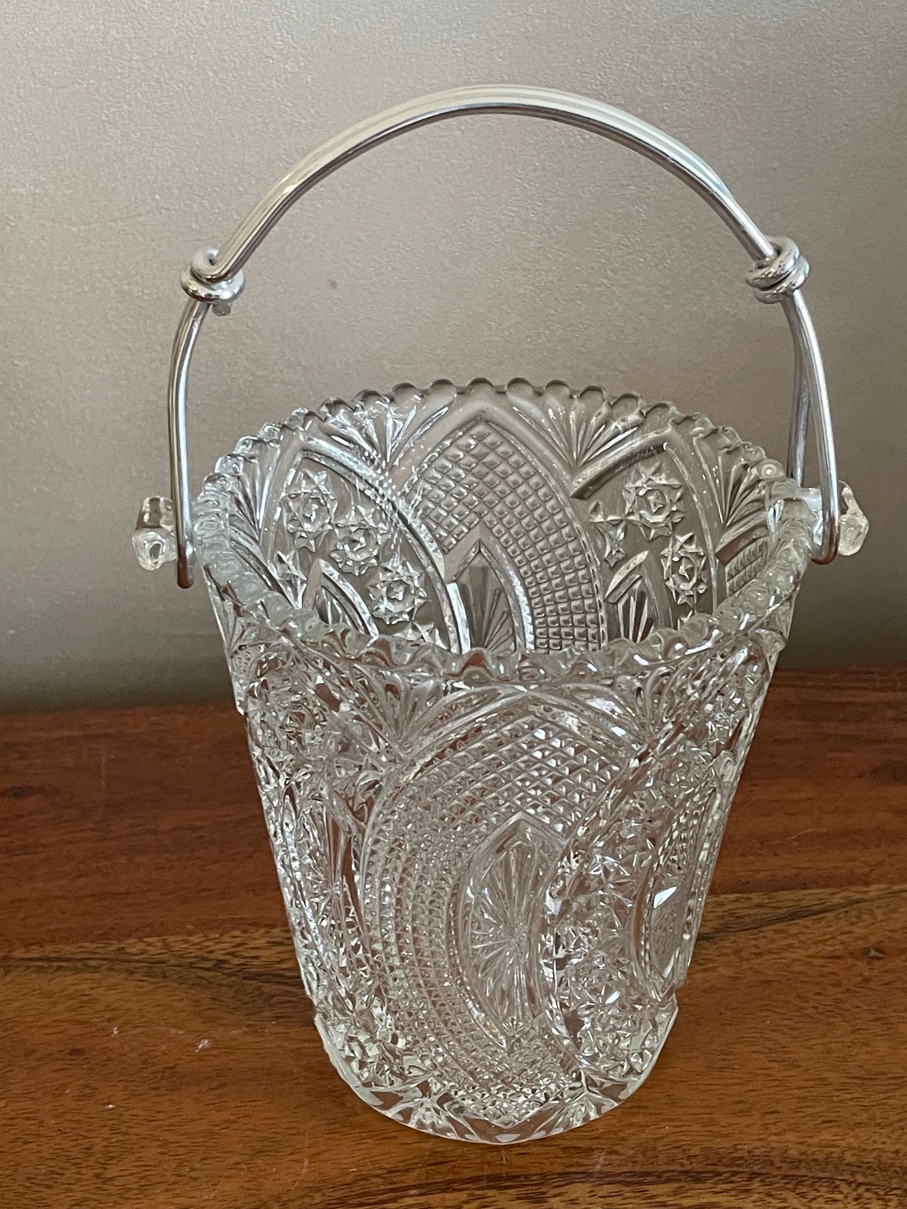 Cut glass ice bucket