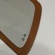 Scandinavian mirror in free-form teak