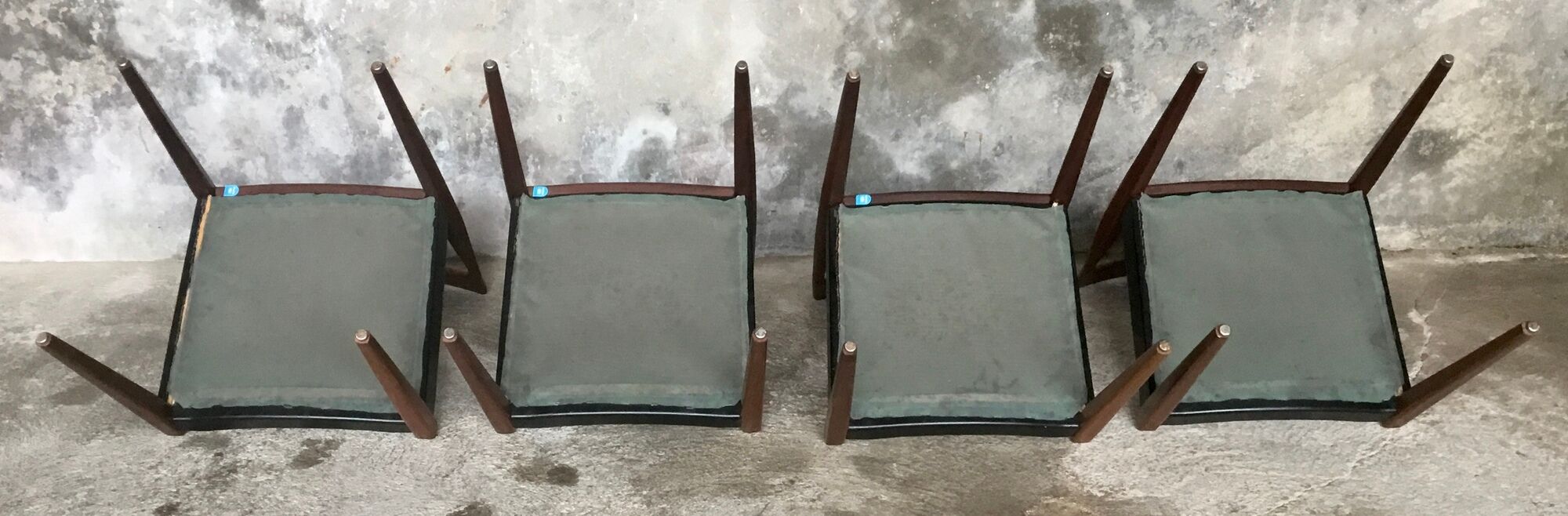 Set of 4 Scandinavian teak chairs brand NF Ameublement - 1960
