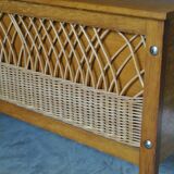 1960 vintage rattan bench box
