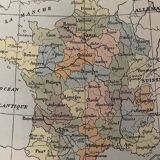 Old map of France political and administrative of 1897