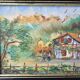 Tableau Huile sur Toile Ferme du pays Basque signé Gil Valota