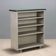 Small vintage metal bookshelf, faux leather and glass, 1960s design.