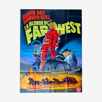Affiche cinéma originale "La Blonde du Far-West" Doris Day 120x160cm 1953