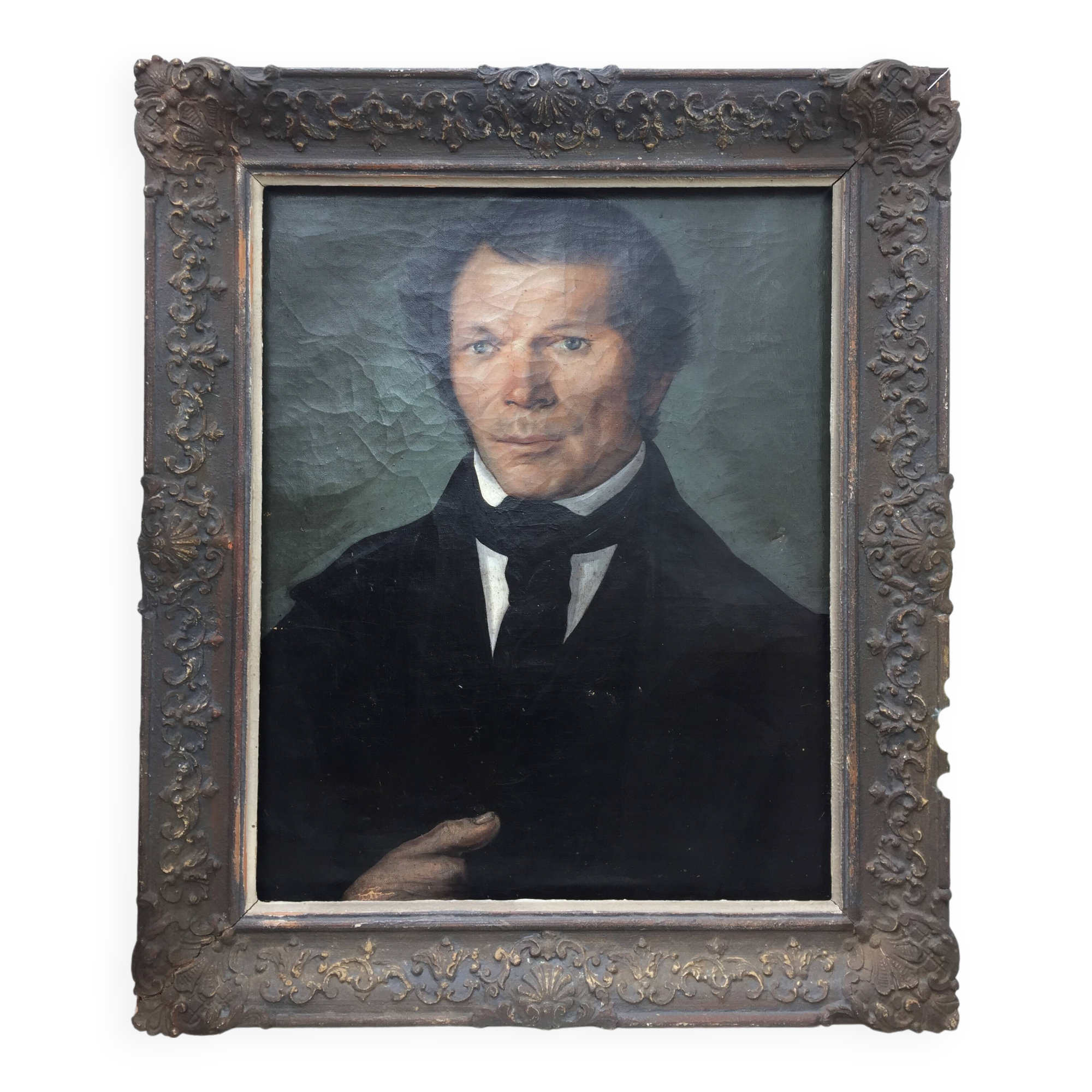 Unknown antique master portrait of a noble gentleman, oil on canvas