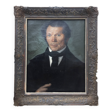 Unknown antique master portrait of a noble gentleman, oil on canvas