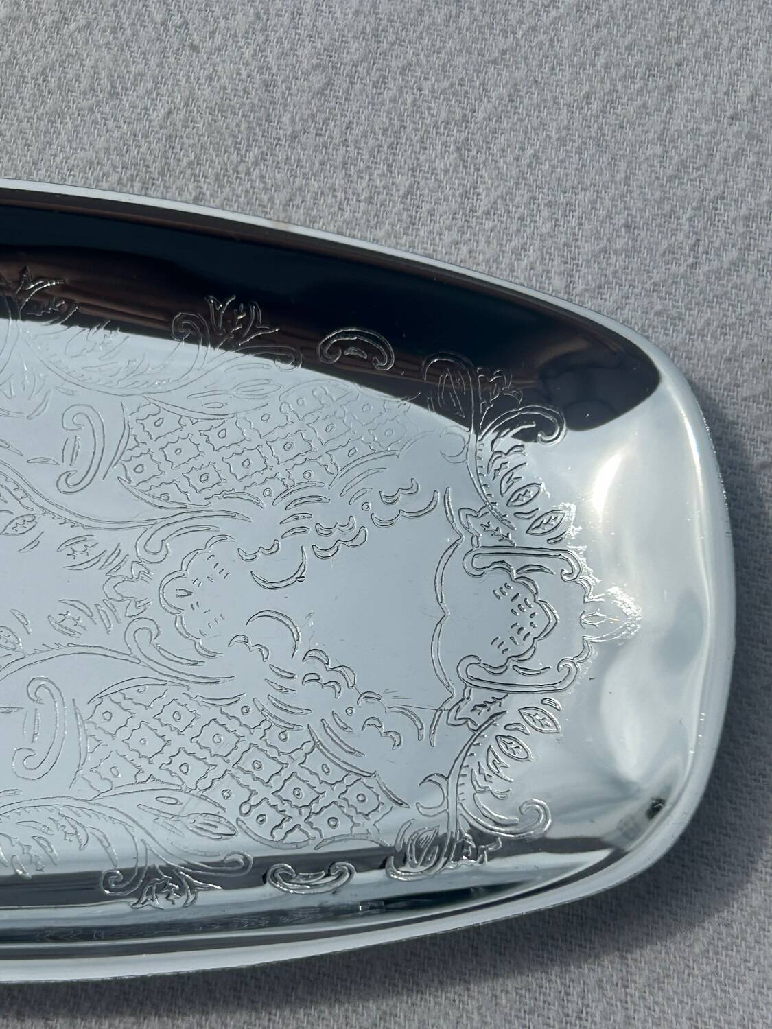 Vintage catchall - Polished aluminium - Minimalist design - Mid 20th century