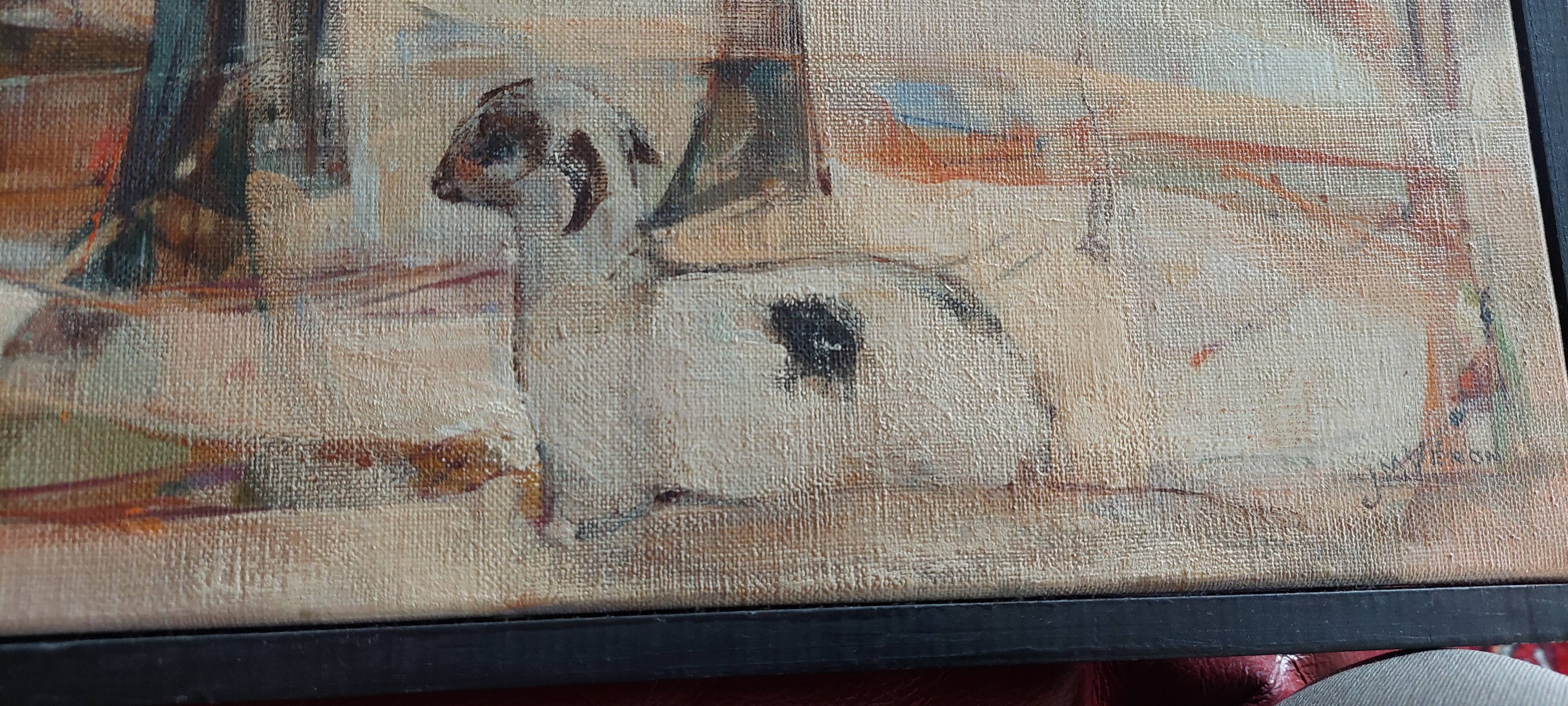 Painting on canvas by Jeanne-Marie VÉRON