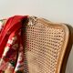 Pair of Louis XV style beech tanned chairs with shell pattern