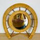 Miroir soleil rotin vintage 37 cm