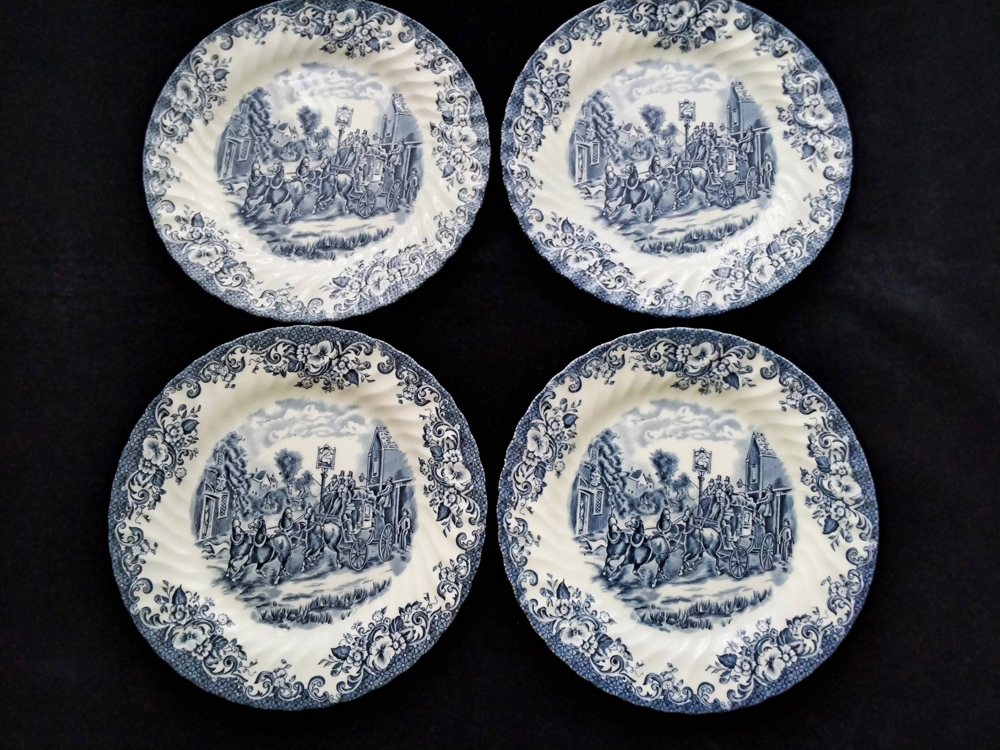 4 Johnson Bros porcelain dinner plates