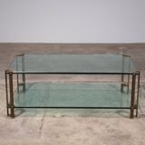 Table basse vintage en verre par Peter Ghyczy, modèle T24