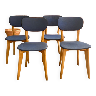 Blue bistro style chair