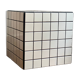 Checkerboard cube bedside table tiled white retro black tile