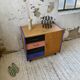 Meuble commode colorée années 60