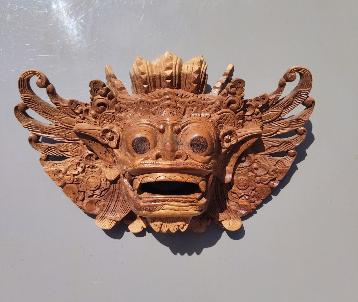 Balinese mask carved from solid wood – Barong spirit