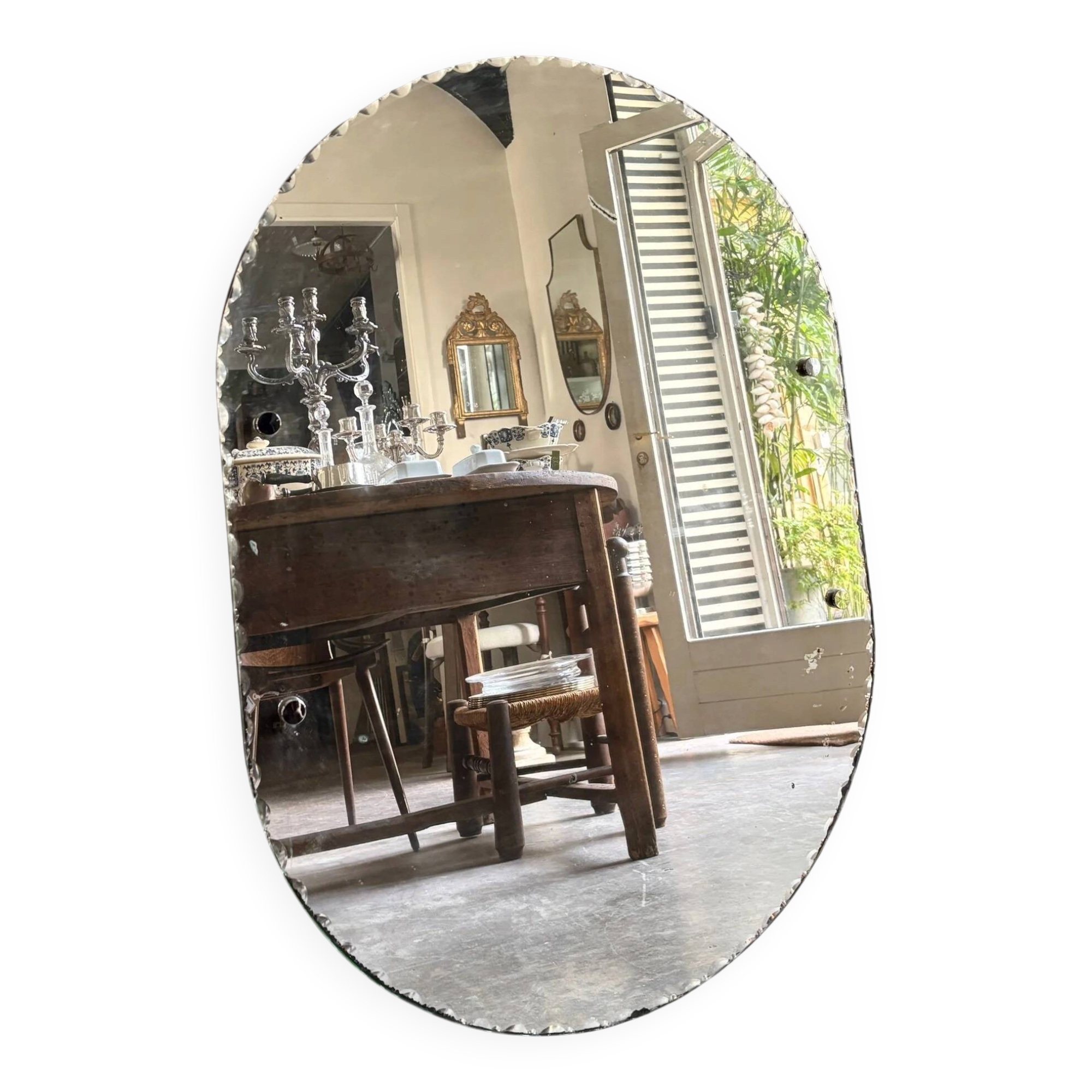 Bevelled oblong mirror ⌀ 110 x 81 cm