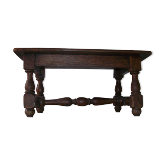 Carved wooden footrest