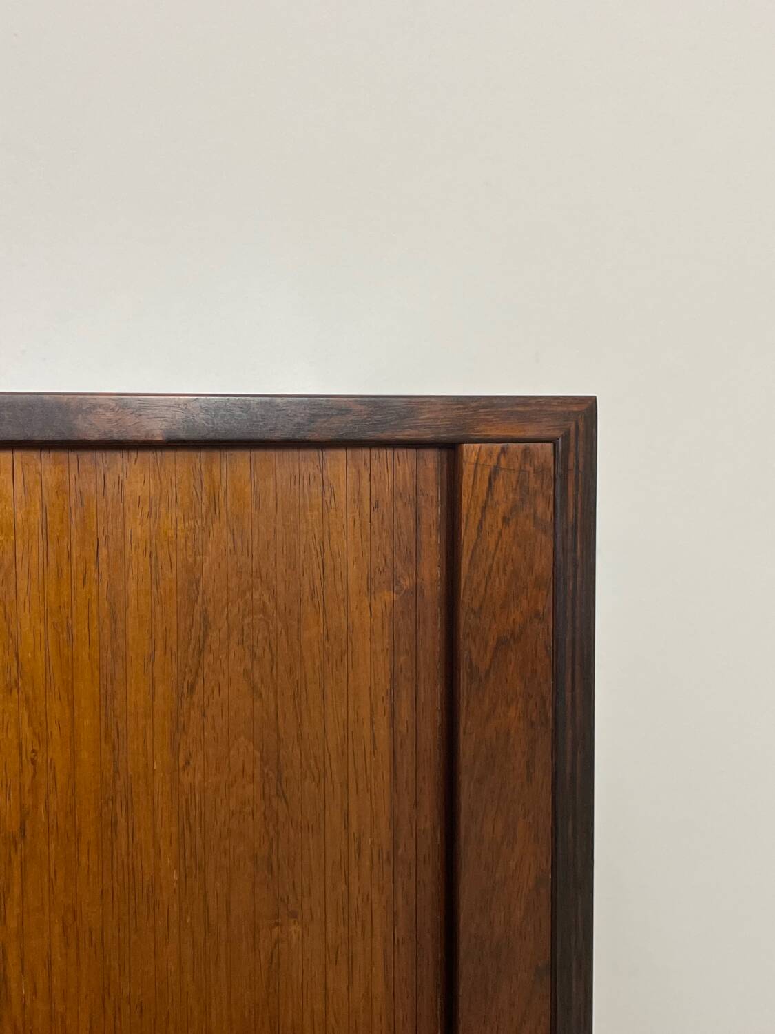 Danish Tambour Door Cabinet by Kai Kristiansen in Palisander 1960s