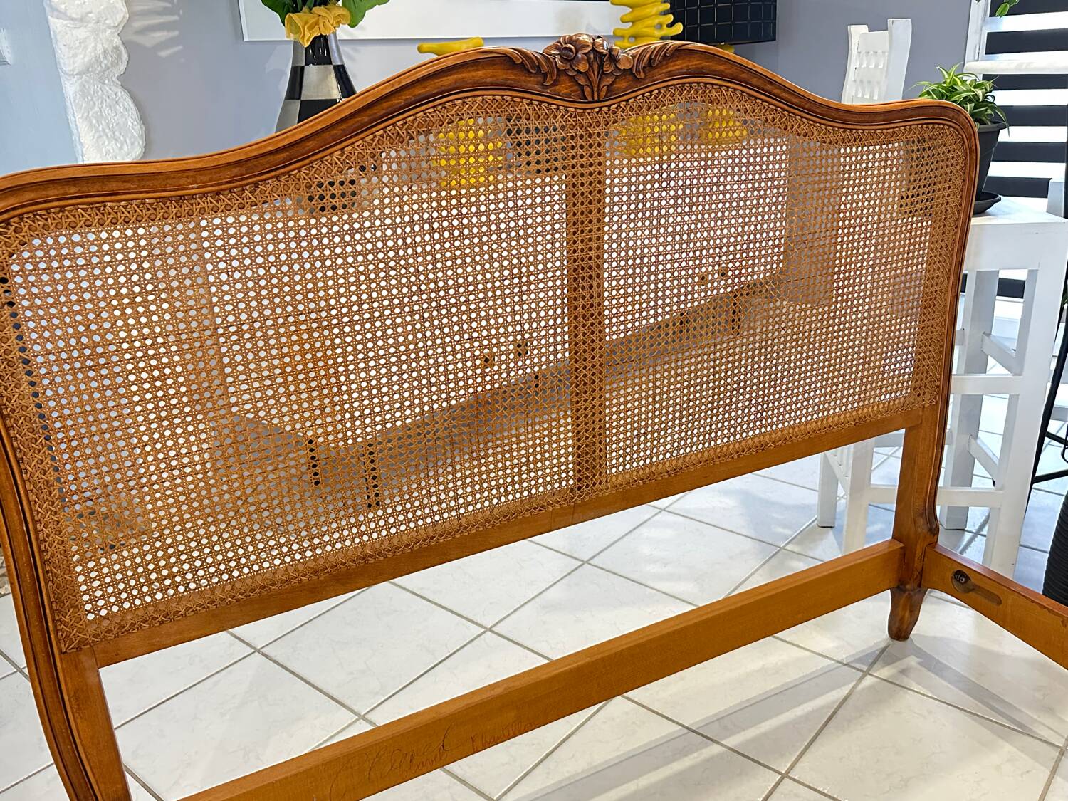 Lit basket in caning Louis XV style 1950