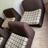Lot 6 fauteuils tissu en polystyrène rigide année 50/60