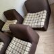 Lot 6 fauteuils tissu en polystyrène rigide année 50/60