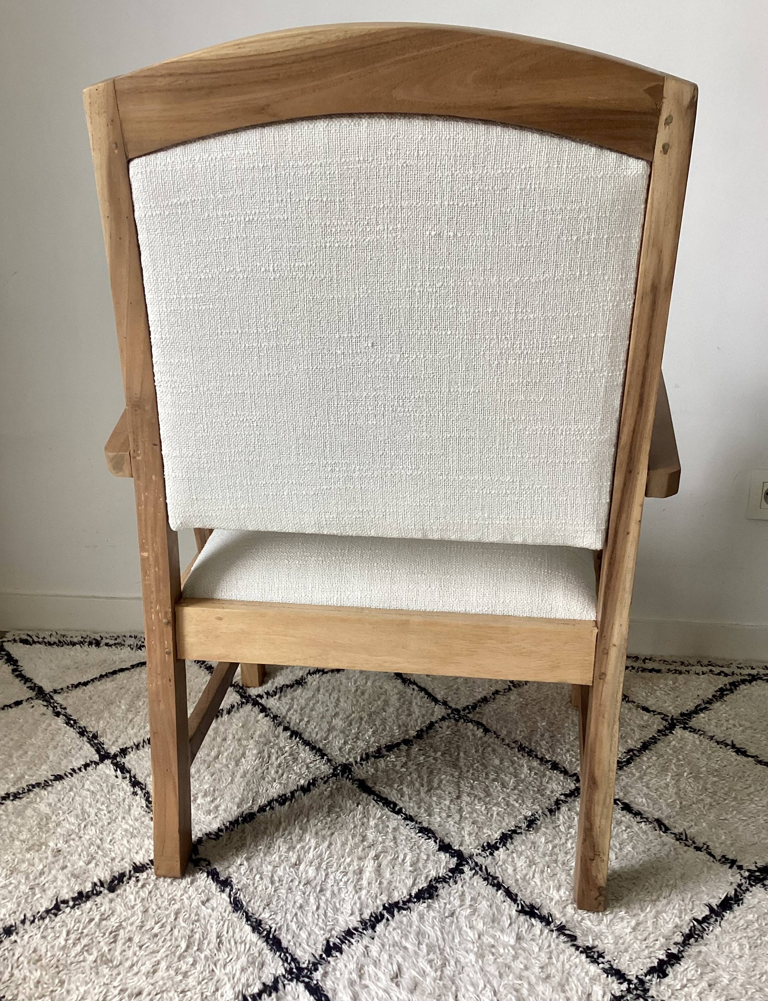 Restored colonial style armchair