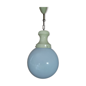 Suspension globe opaline blanc