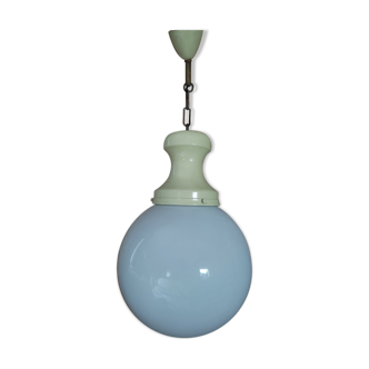 Suspension Globe opaline white support metal cream dp 0322102