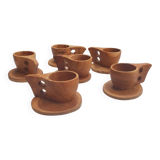 Set of 6 Olivier cups 1970