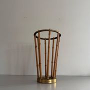 Bamboo and brass umbrella stand, 1960s, Germany