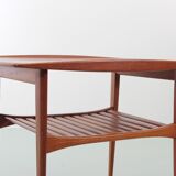 Scandinavian side table in solid teak