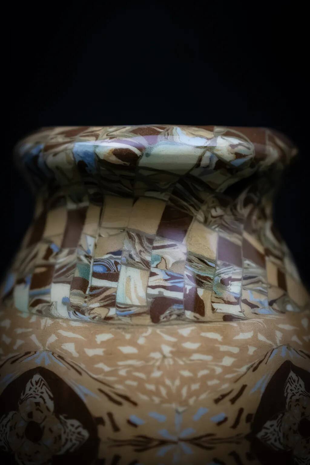 Vase Gerbino en terre mêlée à nuances beiges