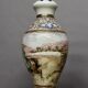 Ceramic lamp with oriental decoration and signature