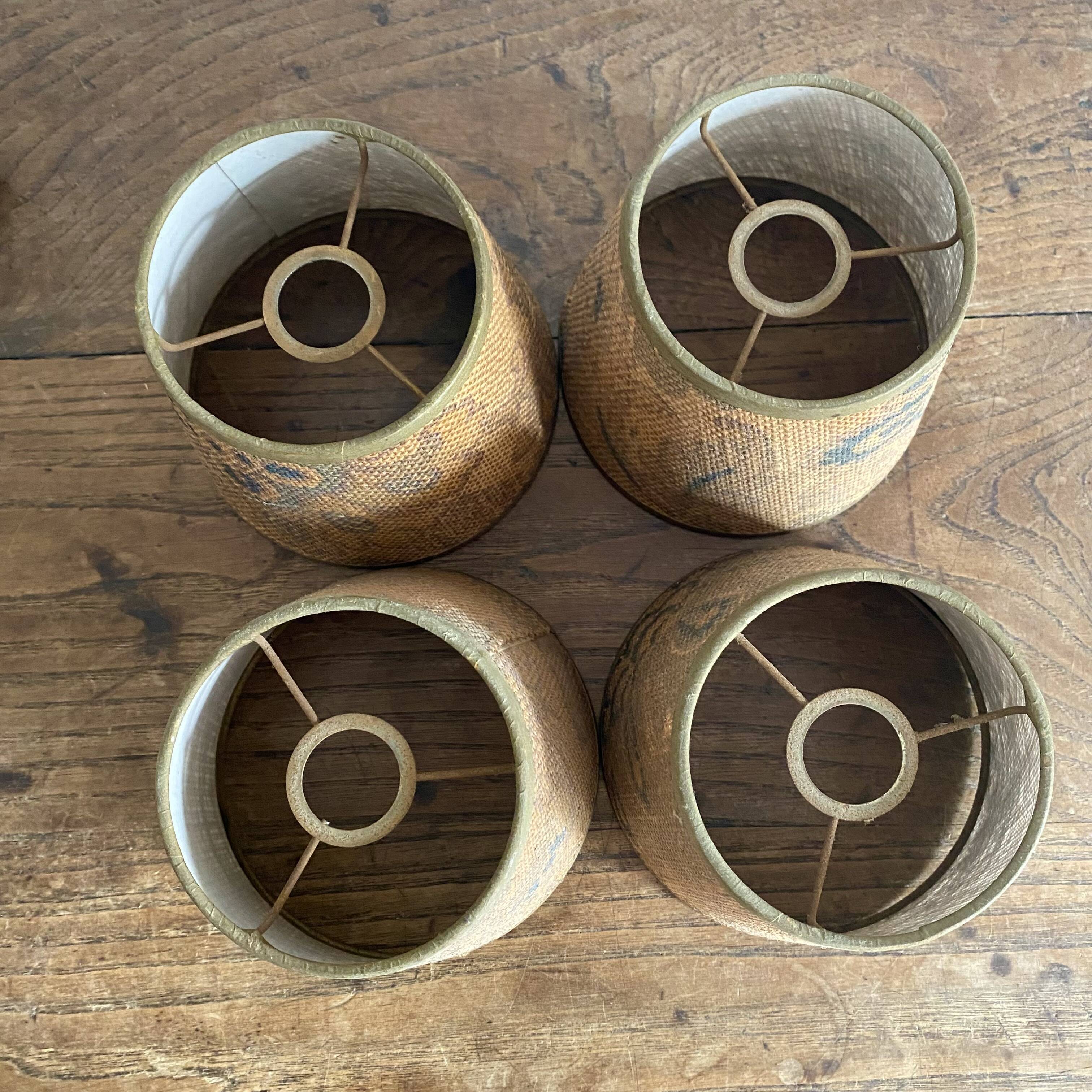 Old jute lampshades to be installed